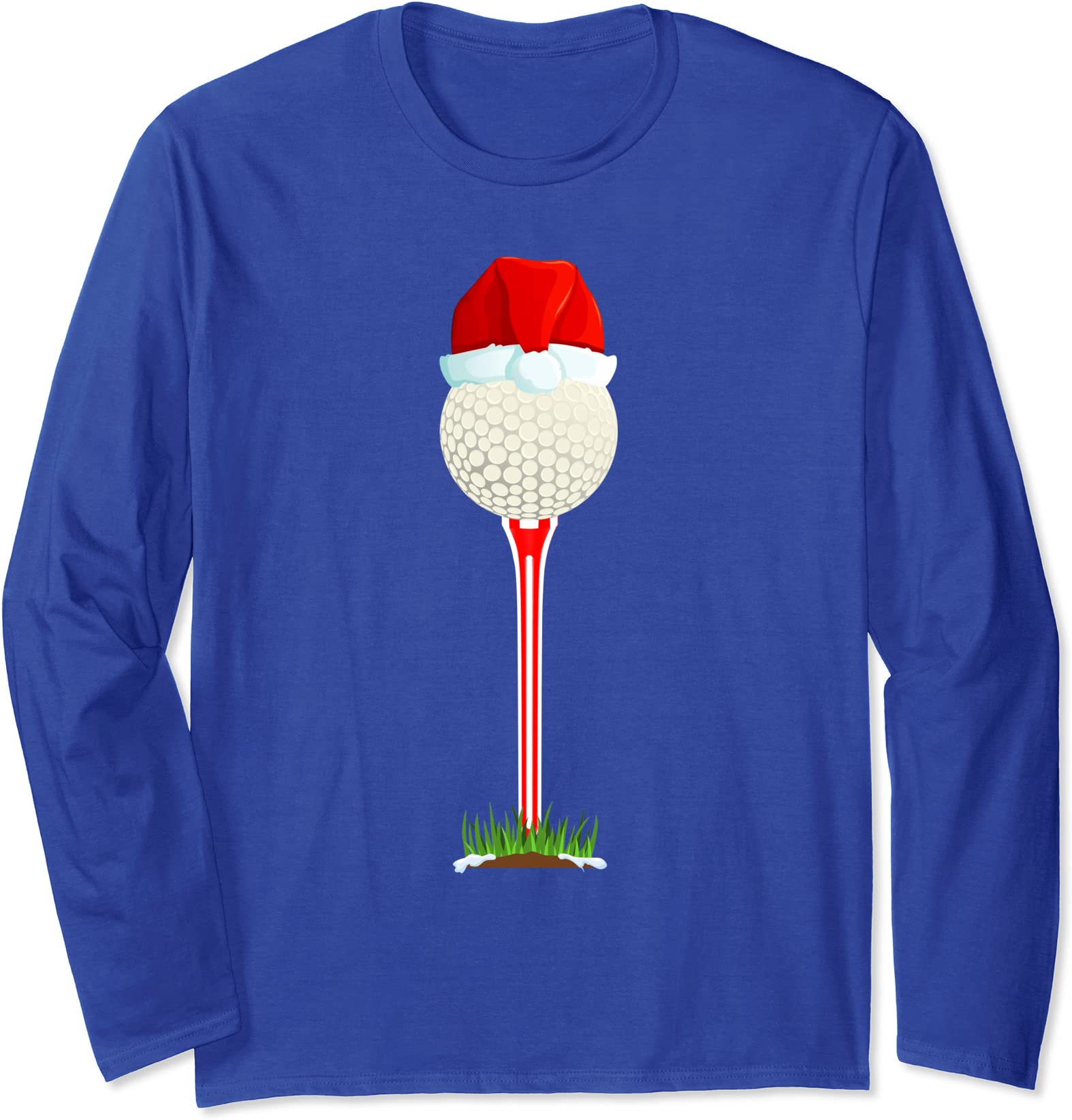 Funny Golfing Christmas Golf Ball Santa Hat Xmas Spor Long Sleeve T-Shirt