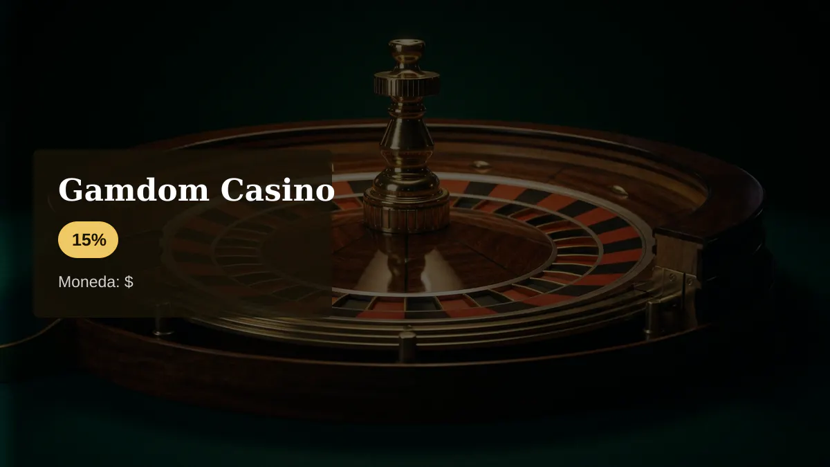Gamdom Casino - bono de bienvenida 15% + 25 FS, pagos: Visa, Mastercard, PayPal, Skrill, Paysafecard