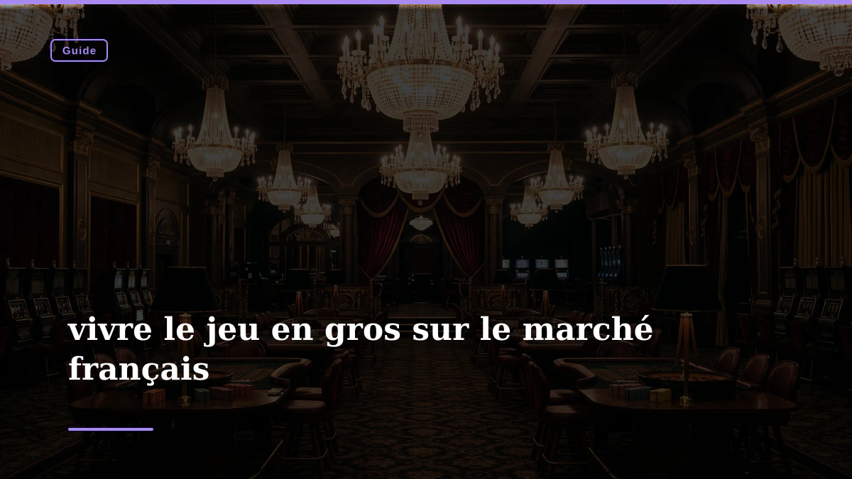 vivre le jeu en gros sur le marché français