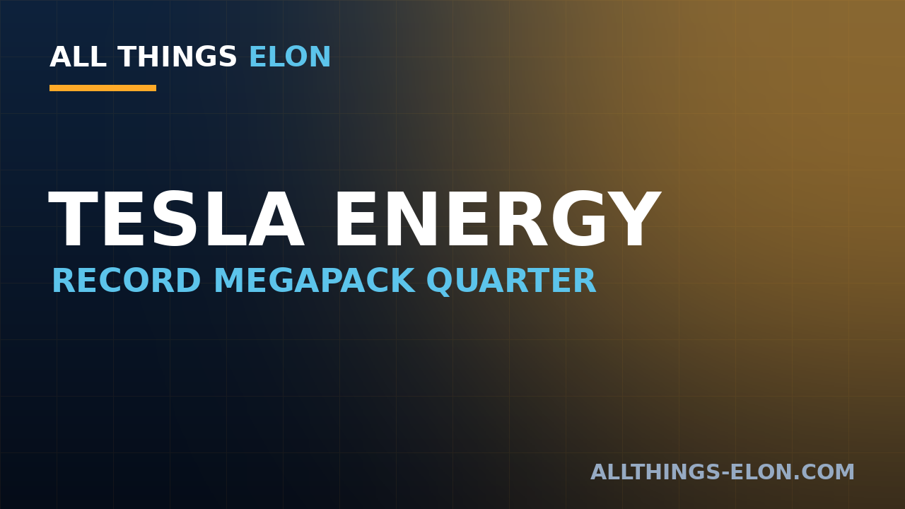 Tesla Energy Logs Record Megapack Quarter as Factories Ramp