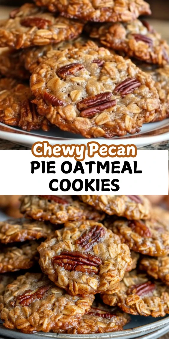 Bakery-Style Pecan Pie Oatmeal Cookies – Chewy, Buttery & Loaded with Pecans