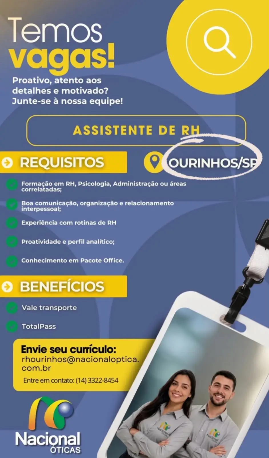 Vaga Para Assist De Rh