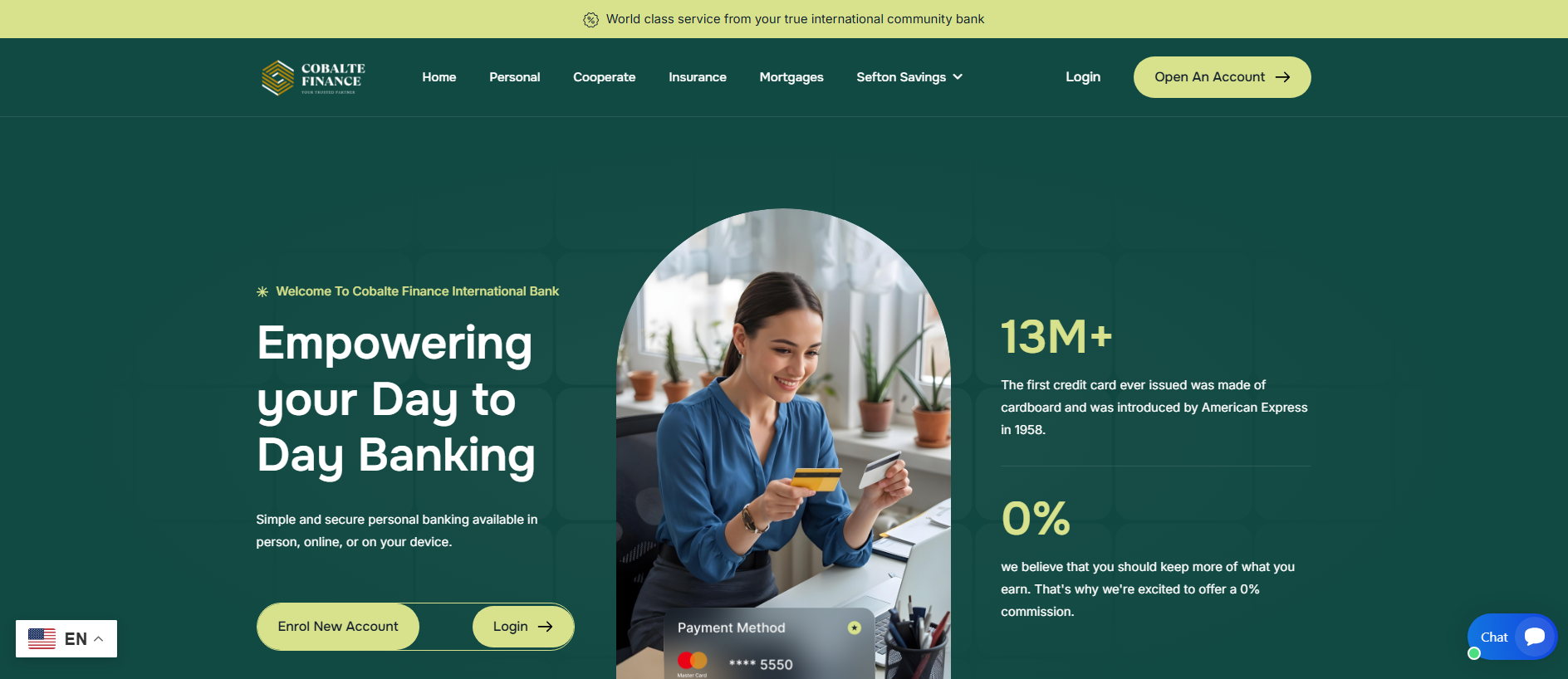 Screenshot of cobaltefinanceun.com
