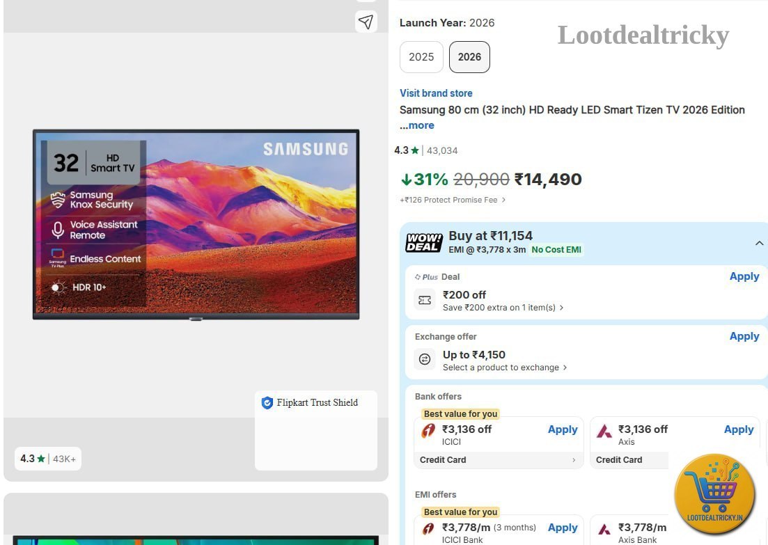 Loot Samsung 32 – Just ₹11304 | Limited Time Loot Offer