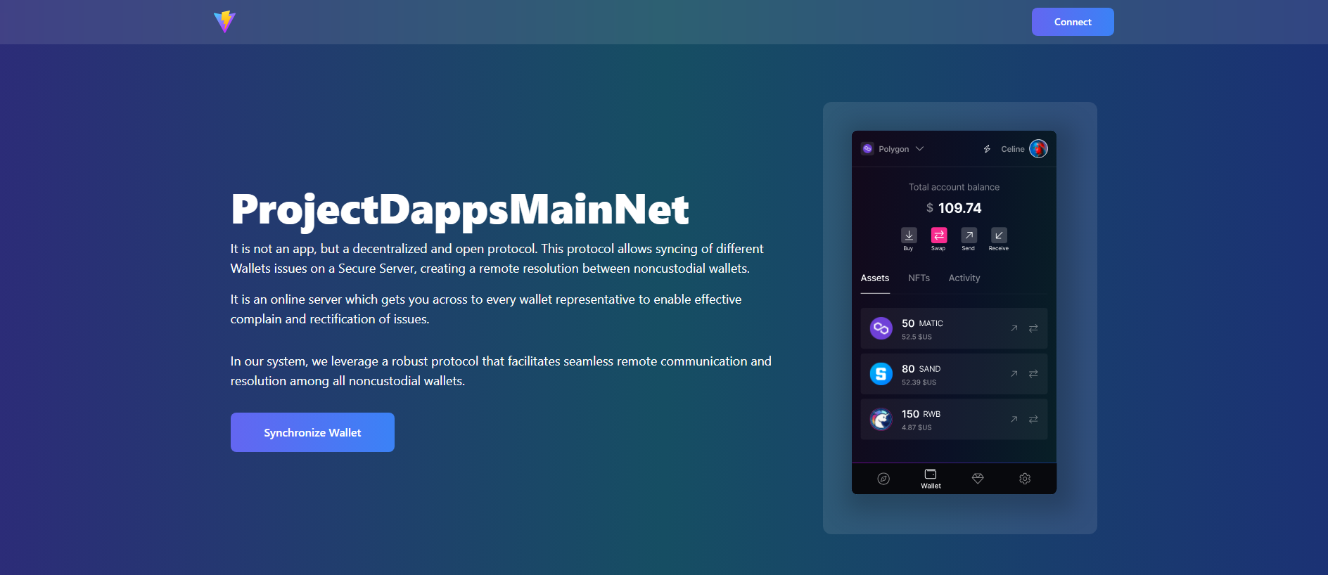 Screenshot of nodewallet.pages.dev