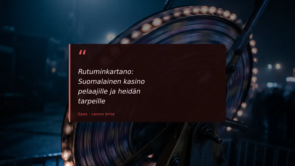 Rutuminkartano: Suomalainen kasino pelaajille ja heidän tarpeille