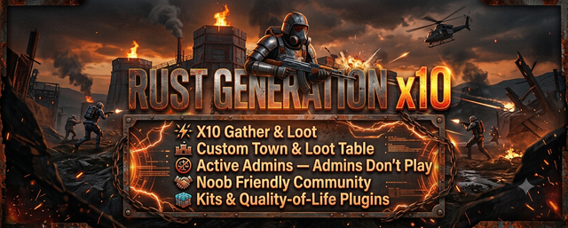 Rust Generation x10 | InstaCraft | Kits | TP | Town
