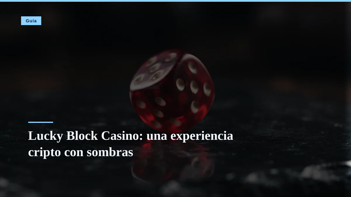 Lucky Block Casino: una experiencia cripto con sombras
