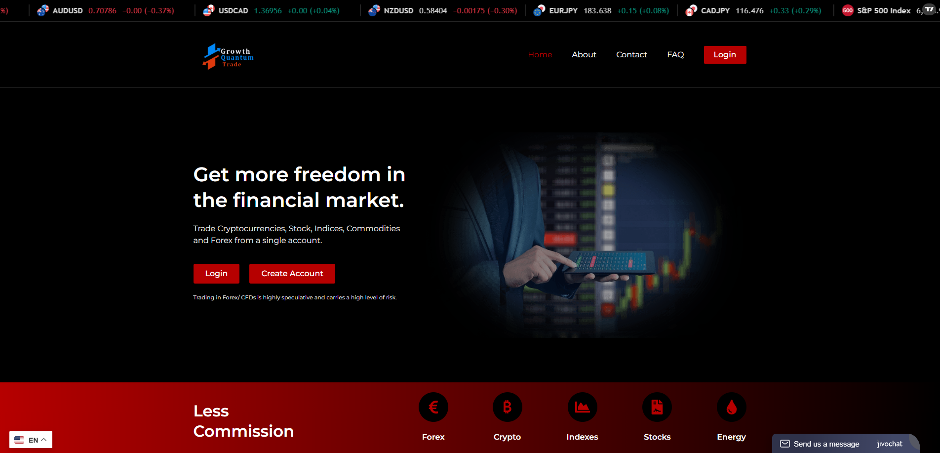 Screenshot of growthquantumtrade.com