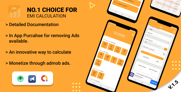 Financial Literacy Finance & EMI Calculator App Learn & Calculate on Demand Admob and Inapp Purchase