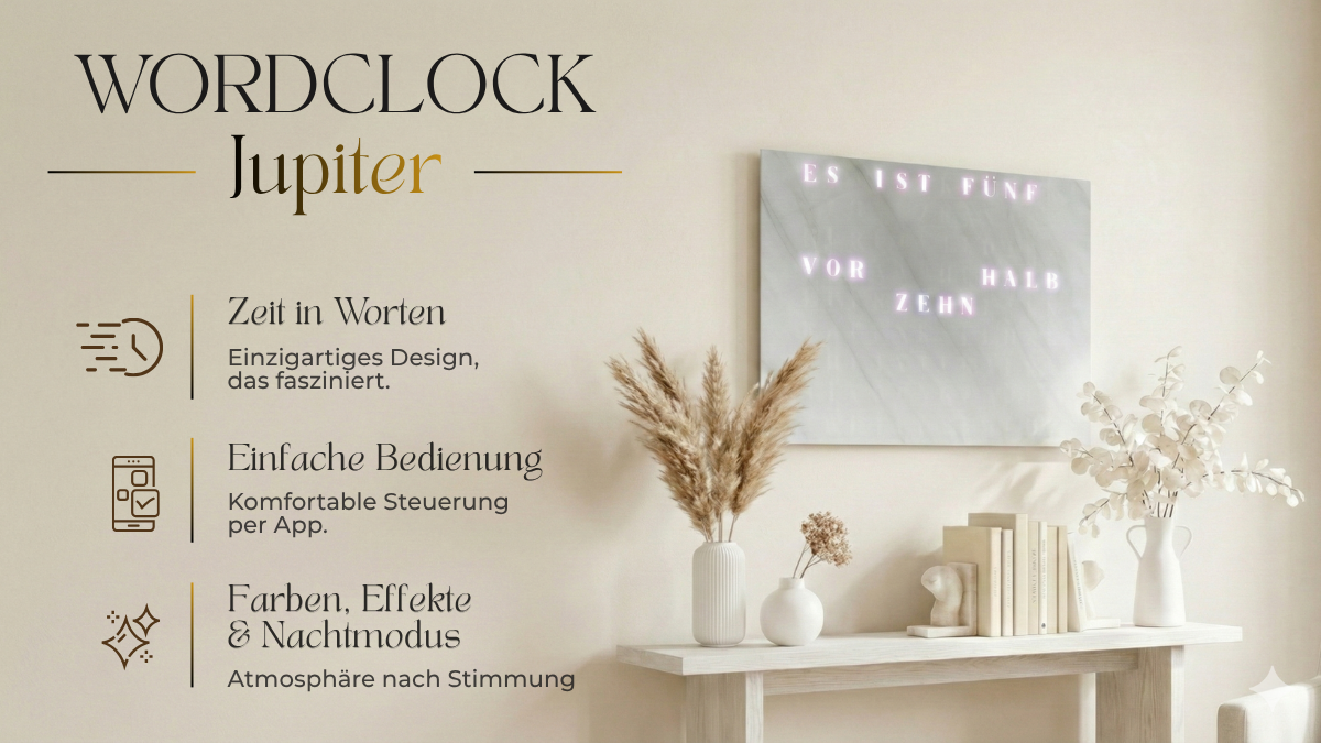 WordClock Jupiter – Time redefined