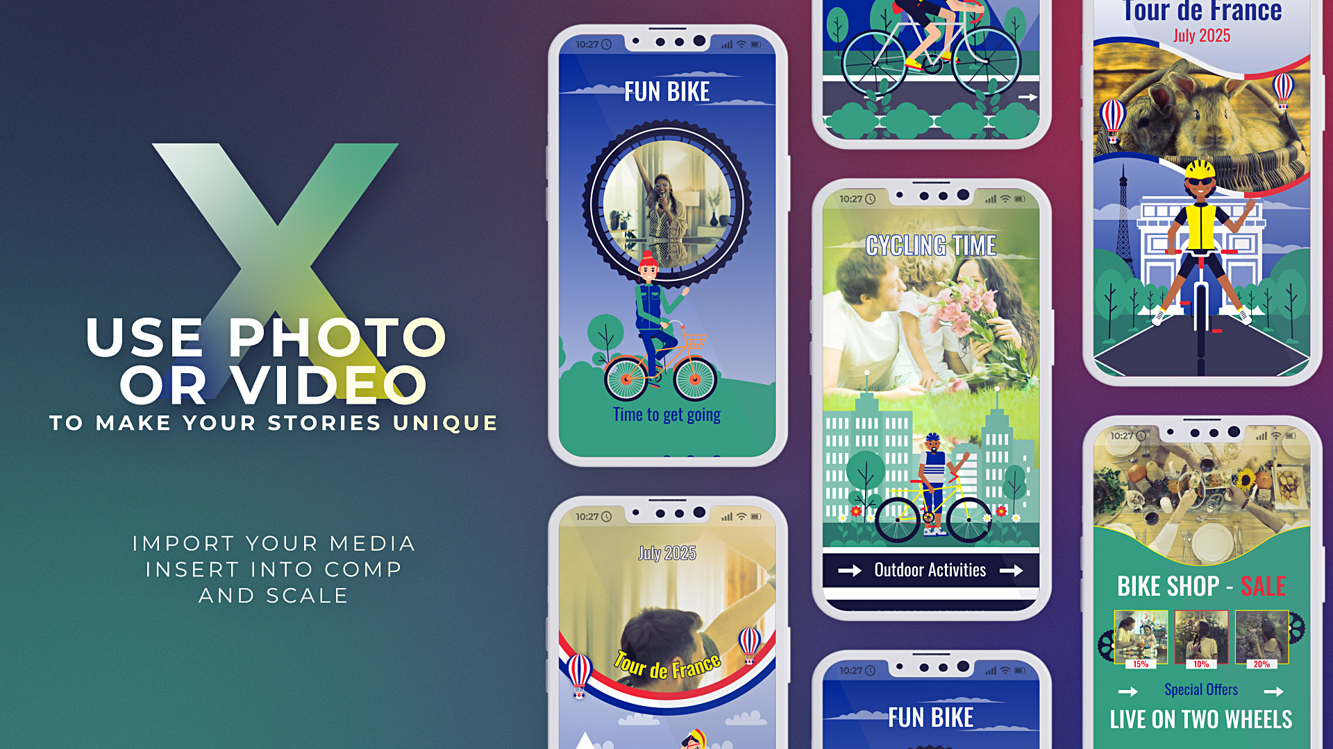 Bicycle Promo Stories Tour de France Instagram Cycling Event Promo
