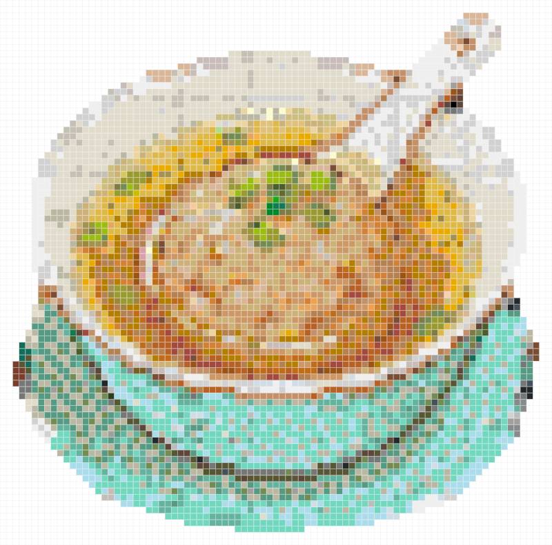 Creamy Mushroom Soup Bowl Pixel Art Perler Bead Pa