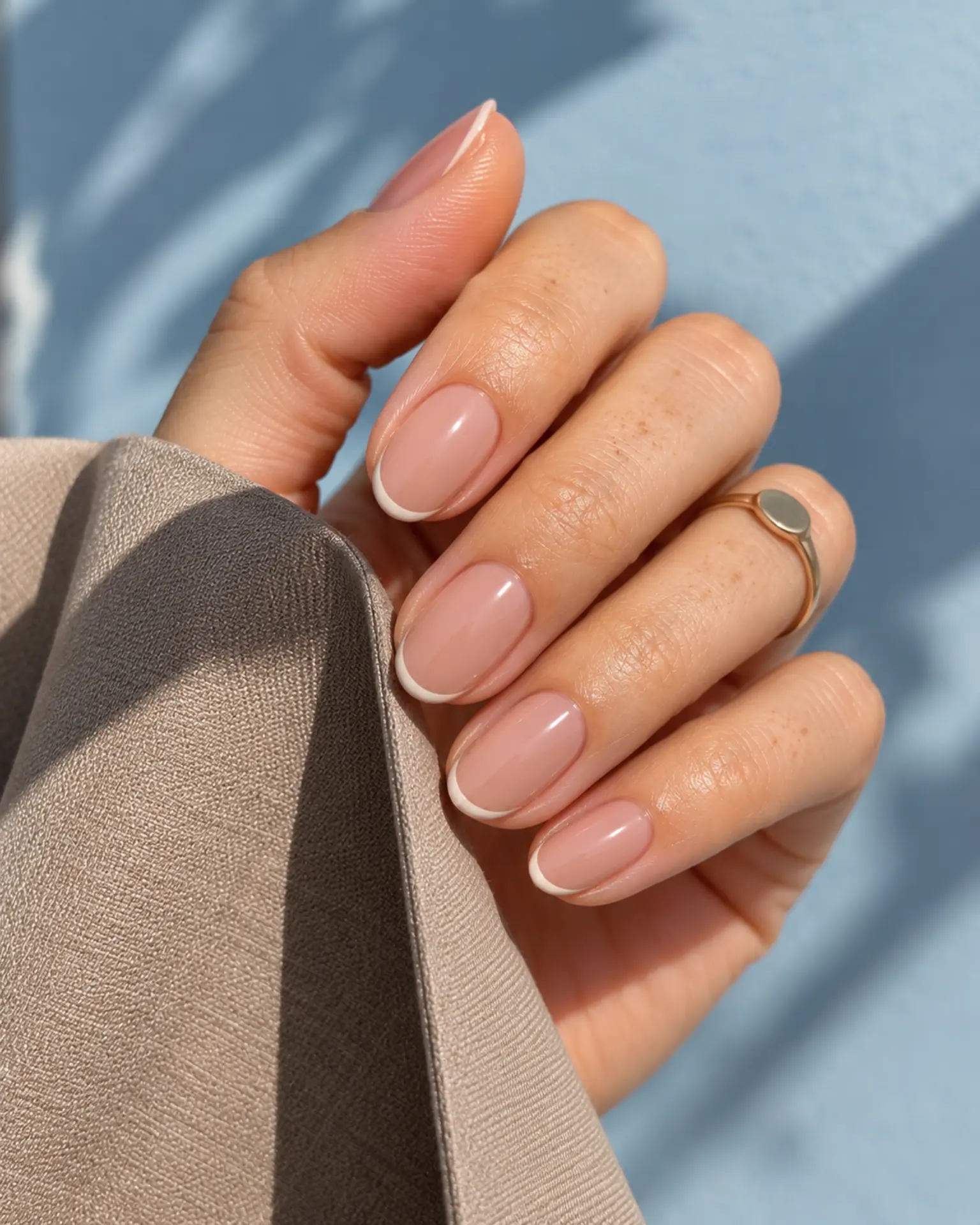 Birthday Micro French Edge manicure inspiration for birthday nail ideas