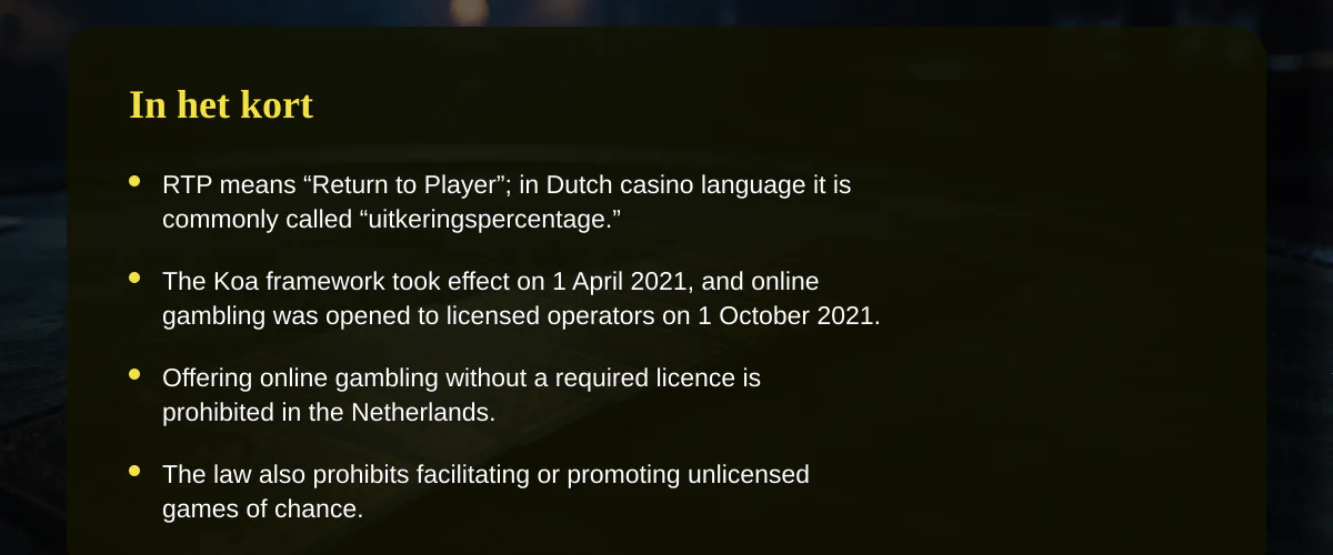 Wat betekent rtp eigenlijk in een nederlands online casino — In het kort