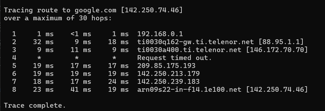 tracert