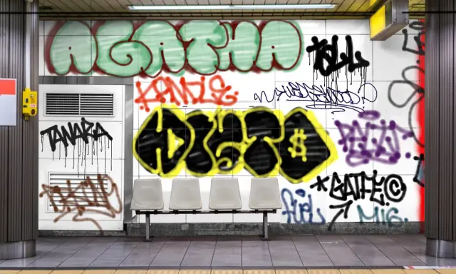 Graffiti artwork by Tkiz