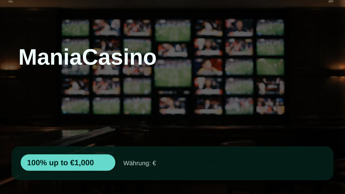 ManiaCasino � Willkommensbonus 100% up to �1,000