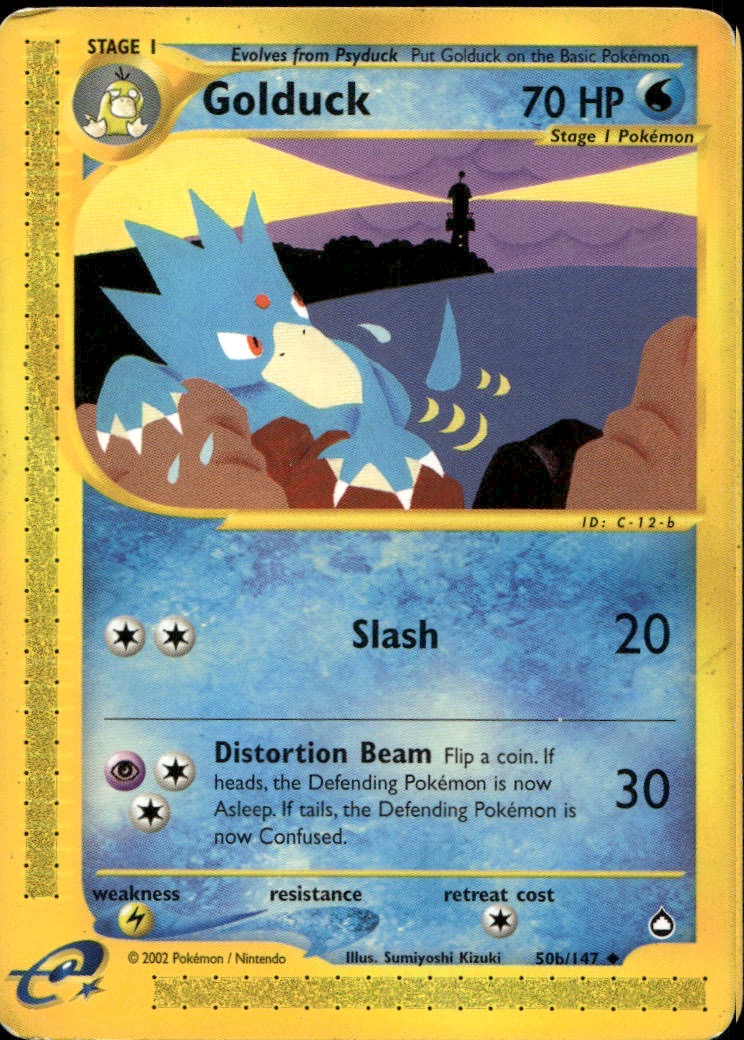 Golduck 50b/147 Uncommon WOTC Aquapolis Pokemon Pokemon