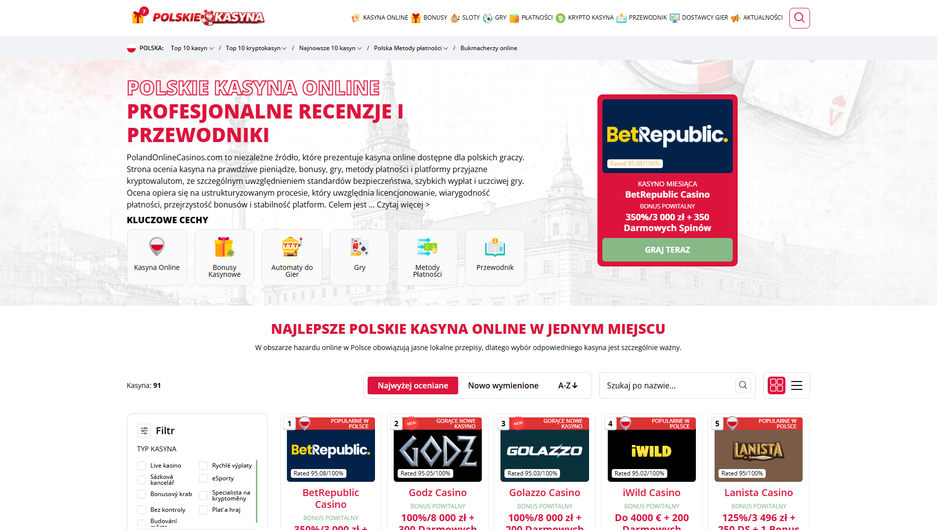 Stored capture of polandonlinecasinos.com