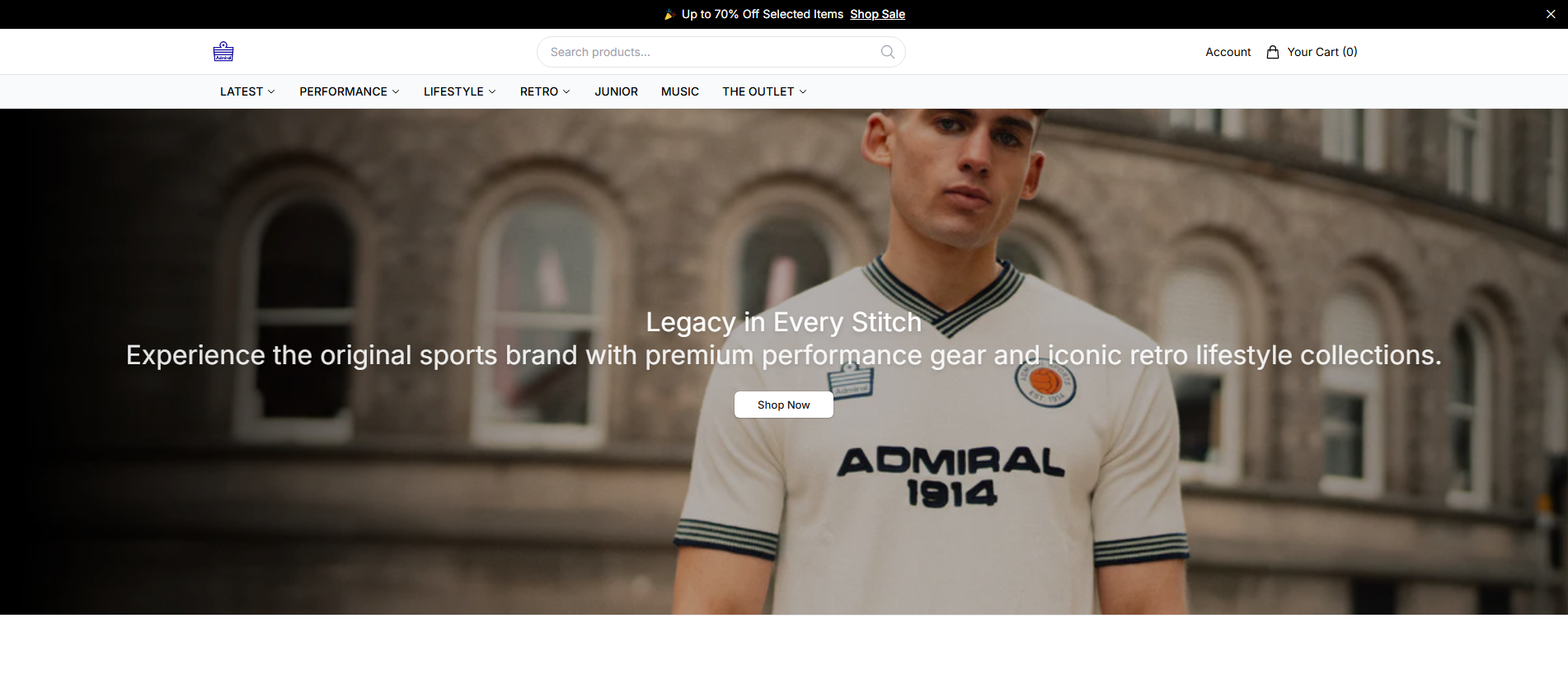 Stored capture of admiralsportshq.shop