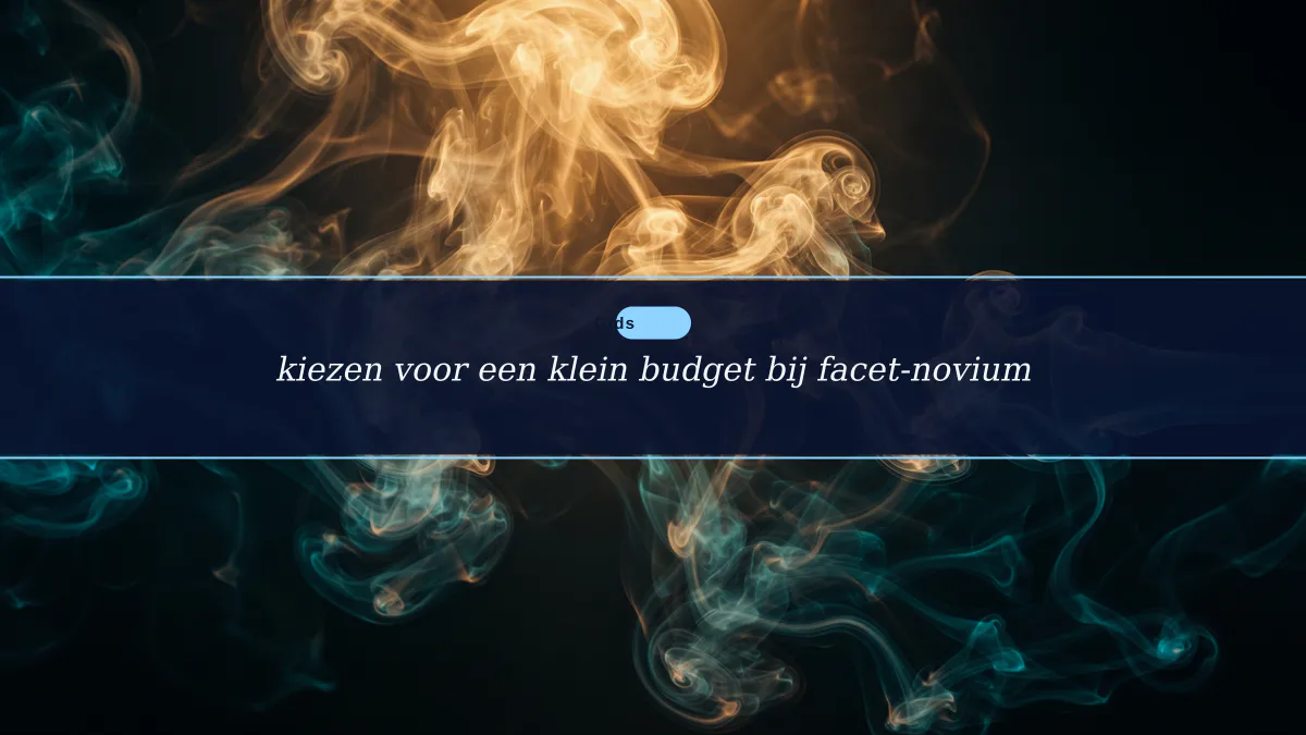 kiezen voor een klein budget bij facet-novium
