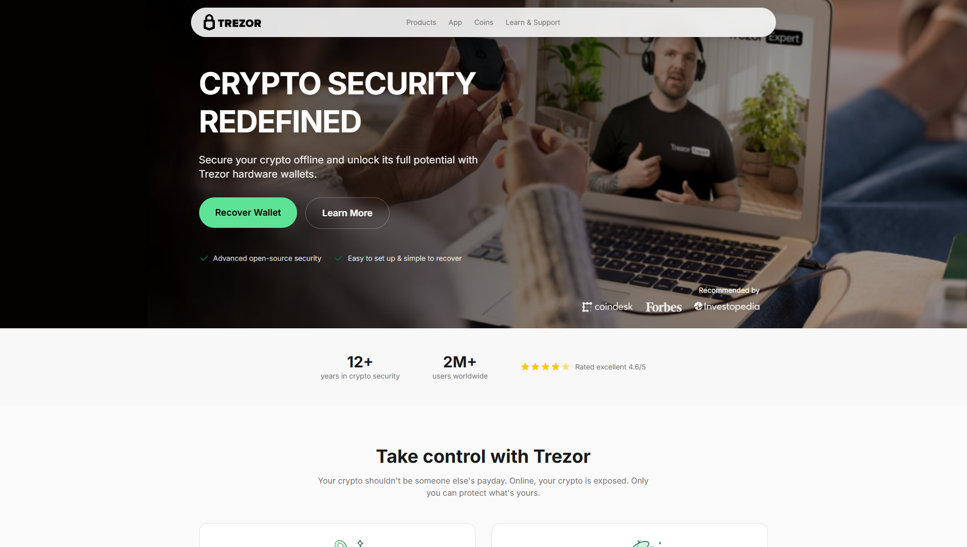 Screenshot of trezor-help.support