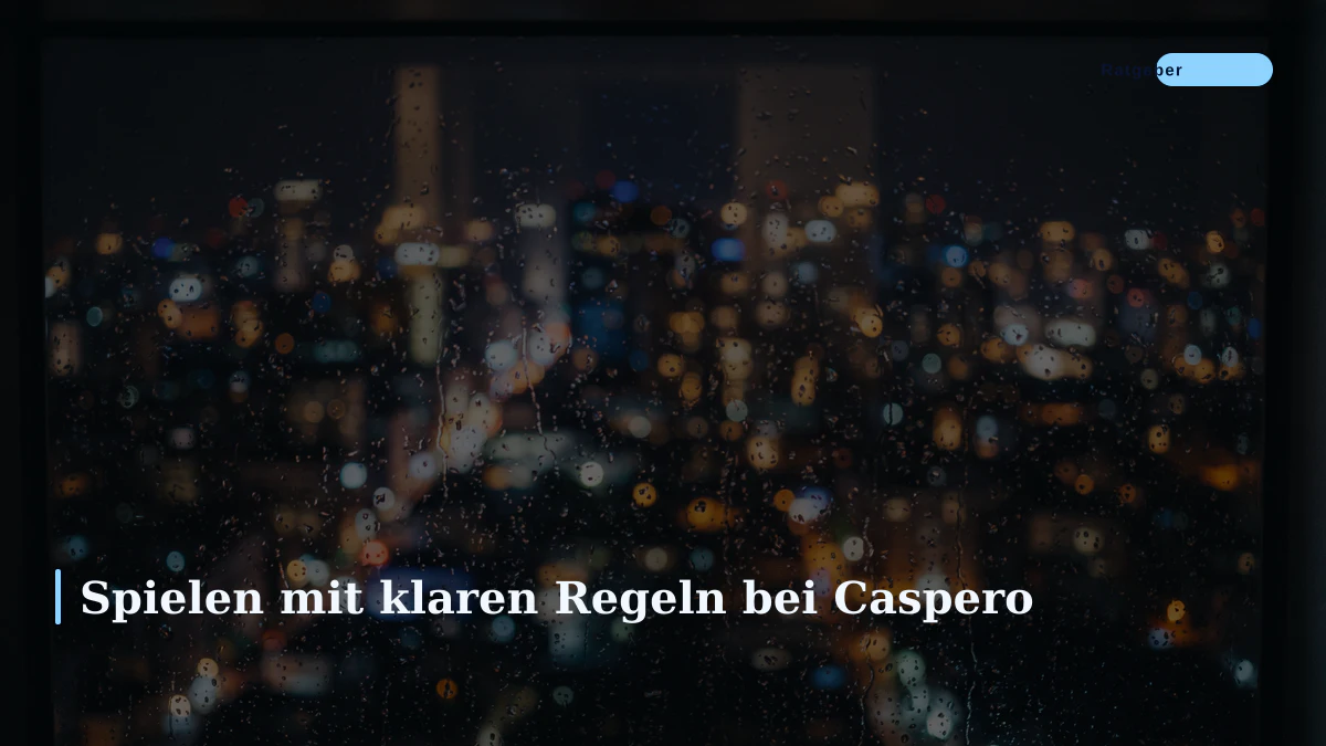 Spielen mit klaren Regeln bei Caspero
