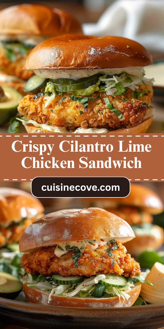 Crispy Cilantro Lime Chicken Sandwich Recipe