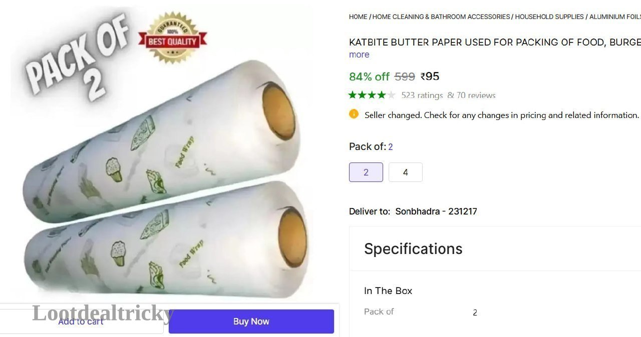 Butter Paper Pack – Just ₹95 | Limited Time Loot Offer Butter Paper Pack – Just ₹95 | Limited Time Loot Offer