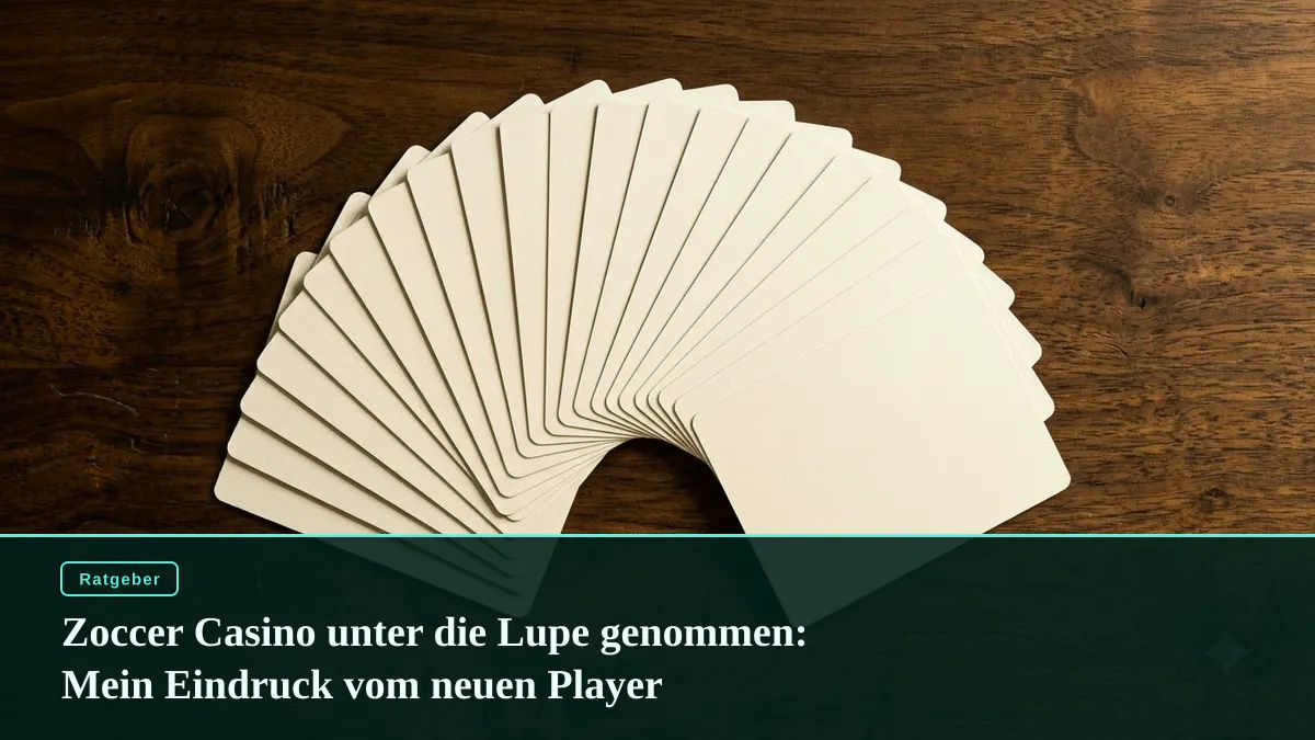 Zoccer Casino unter die Lupe genommen: Mein Eindruck vom neuen Player
