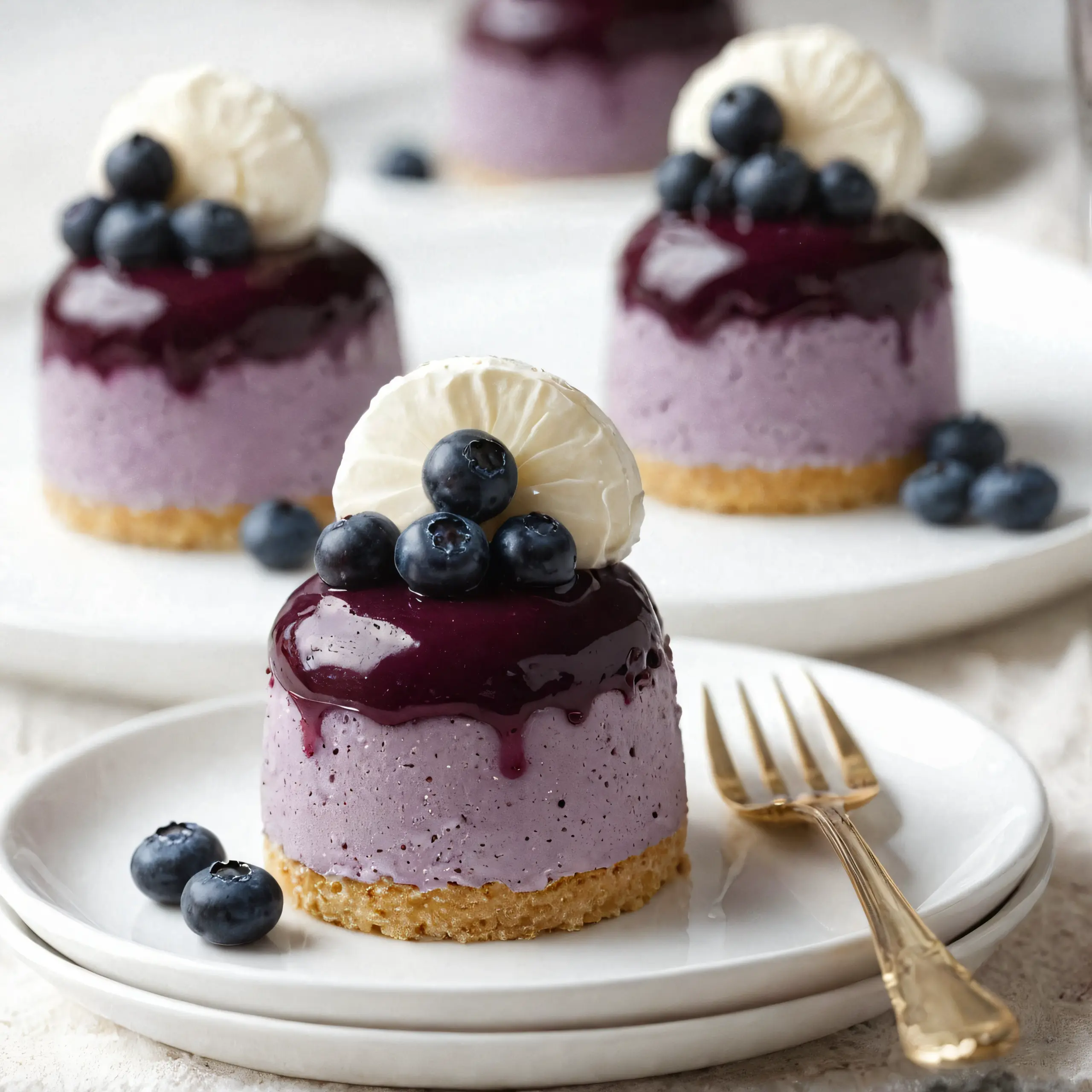 Blueberry Mini Mousse Cakes Recipe