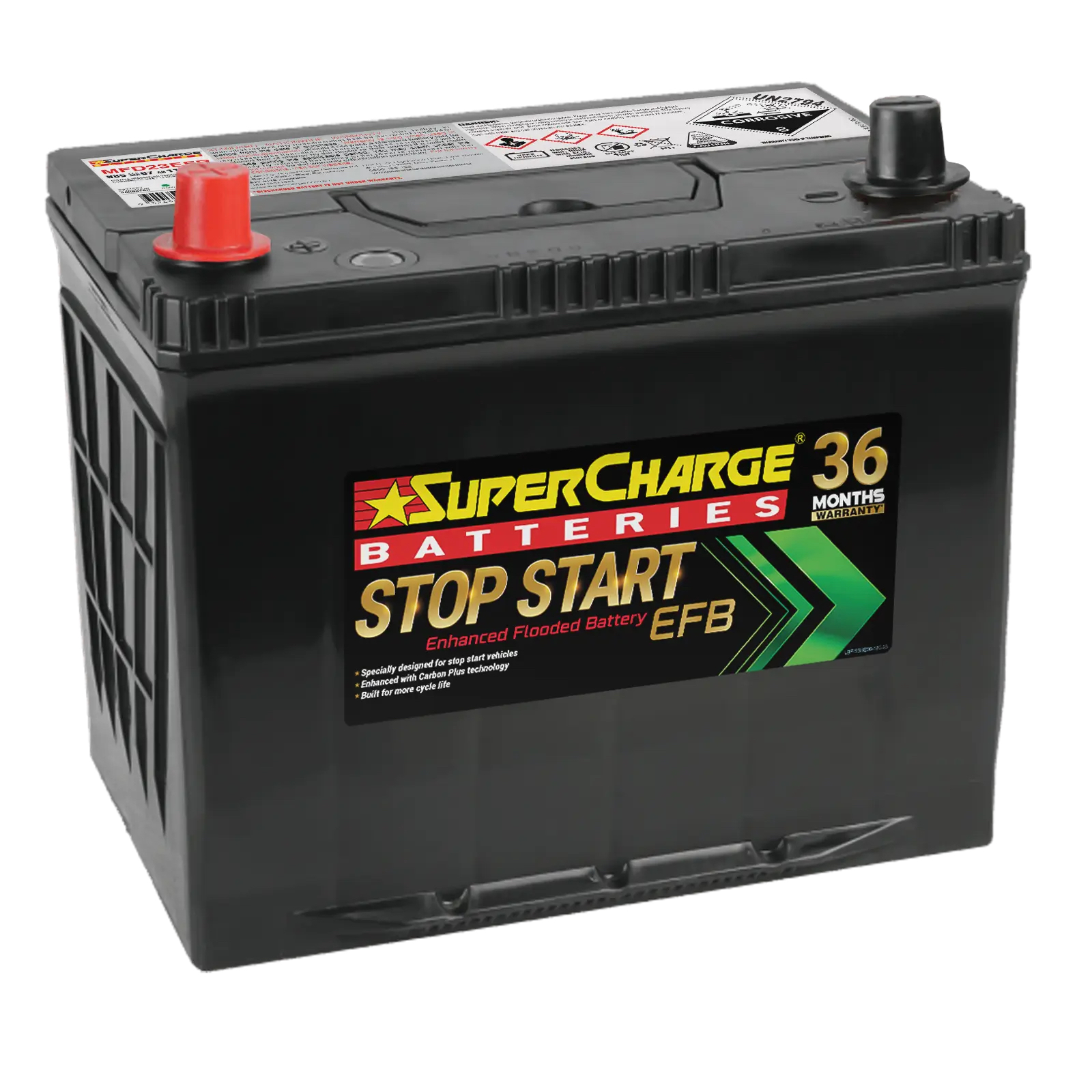 SUPERCHARGE START STOP - MFD23EFR - 12V 685CCA ENHANCED FLOODED BATTERY