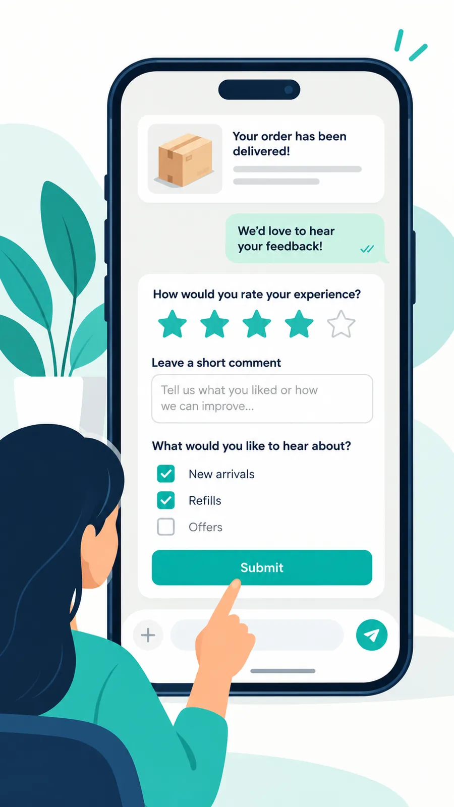Feedback and preference form on WhatsApp