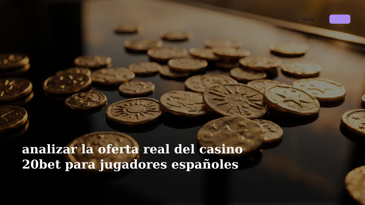 analizar la oferta real del casino 20bet para jugadores españoles