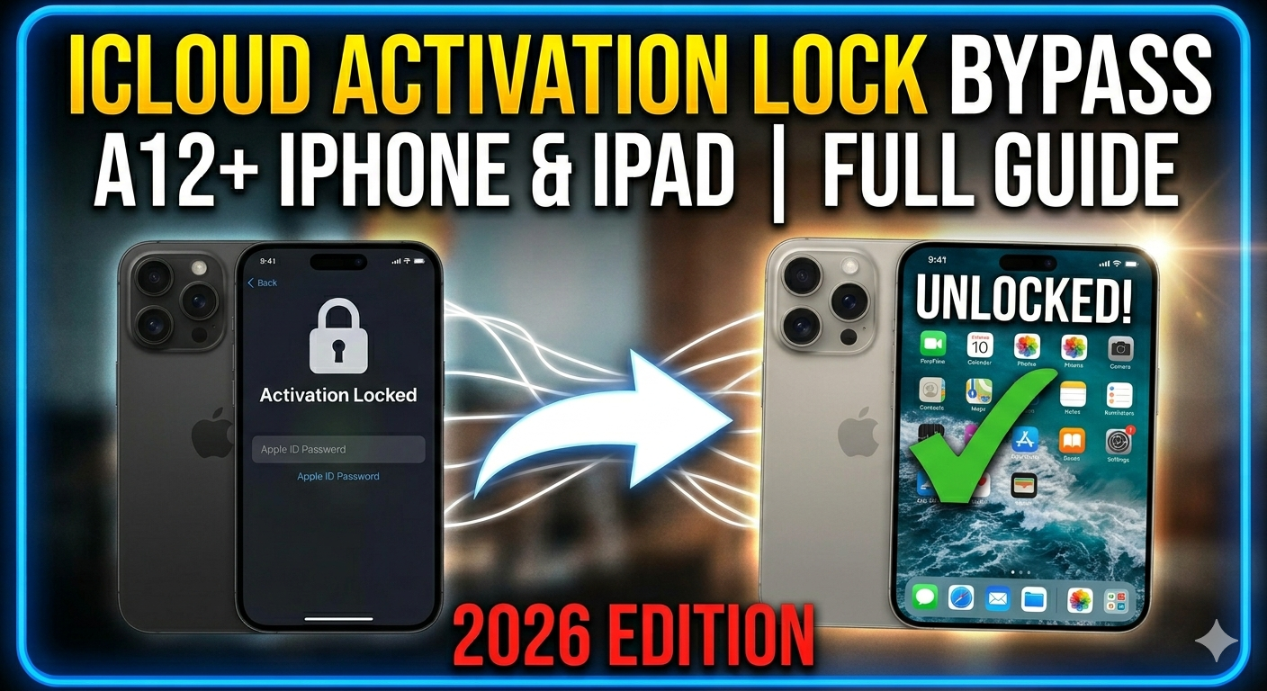 iCloud Activation Lock Bypass A12+ iPhone & iPad — iOS 15 to iOS 26 | Full Guide 2026