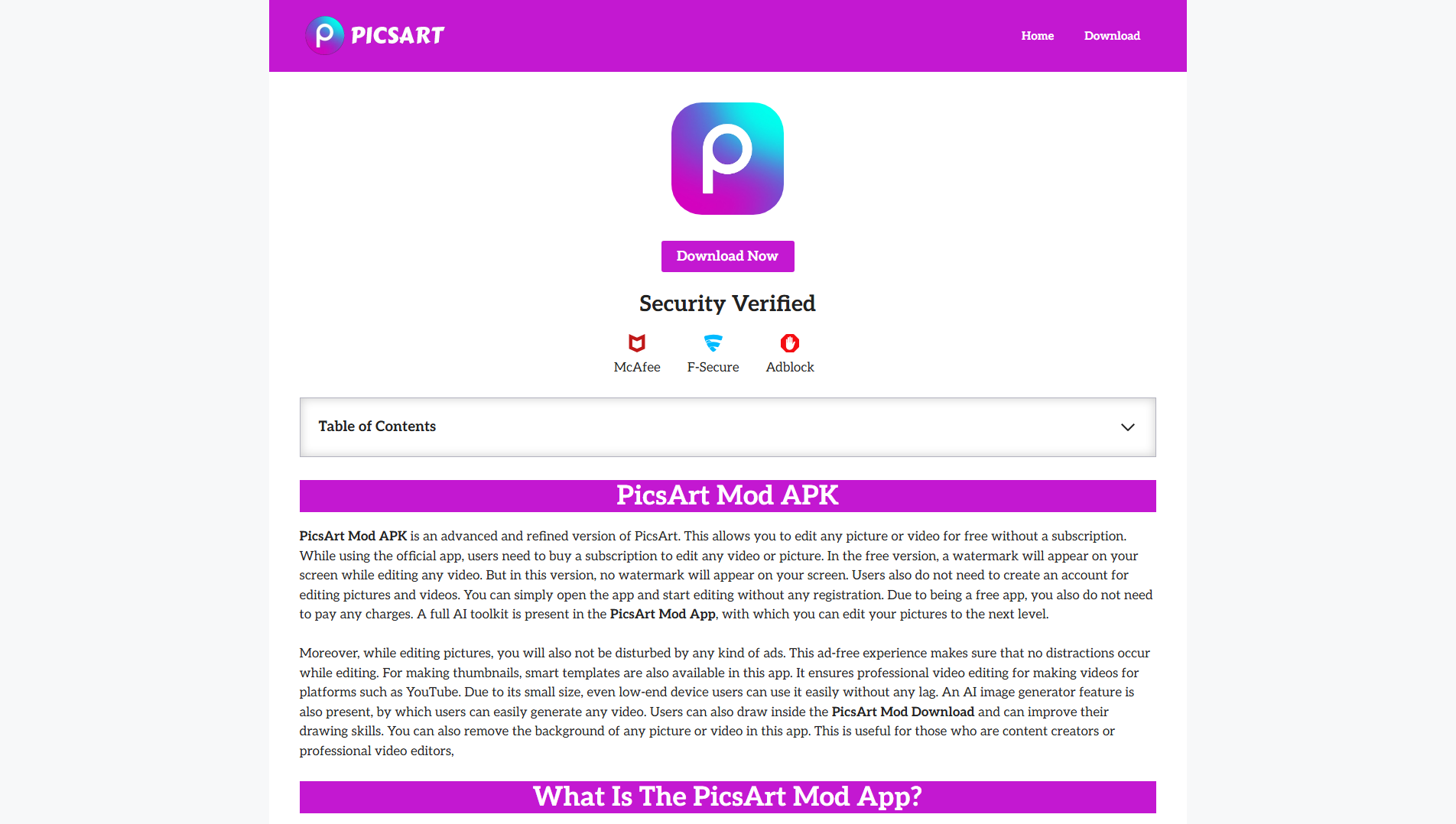 Stored capture of picsartmodapk.in
