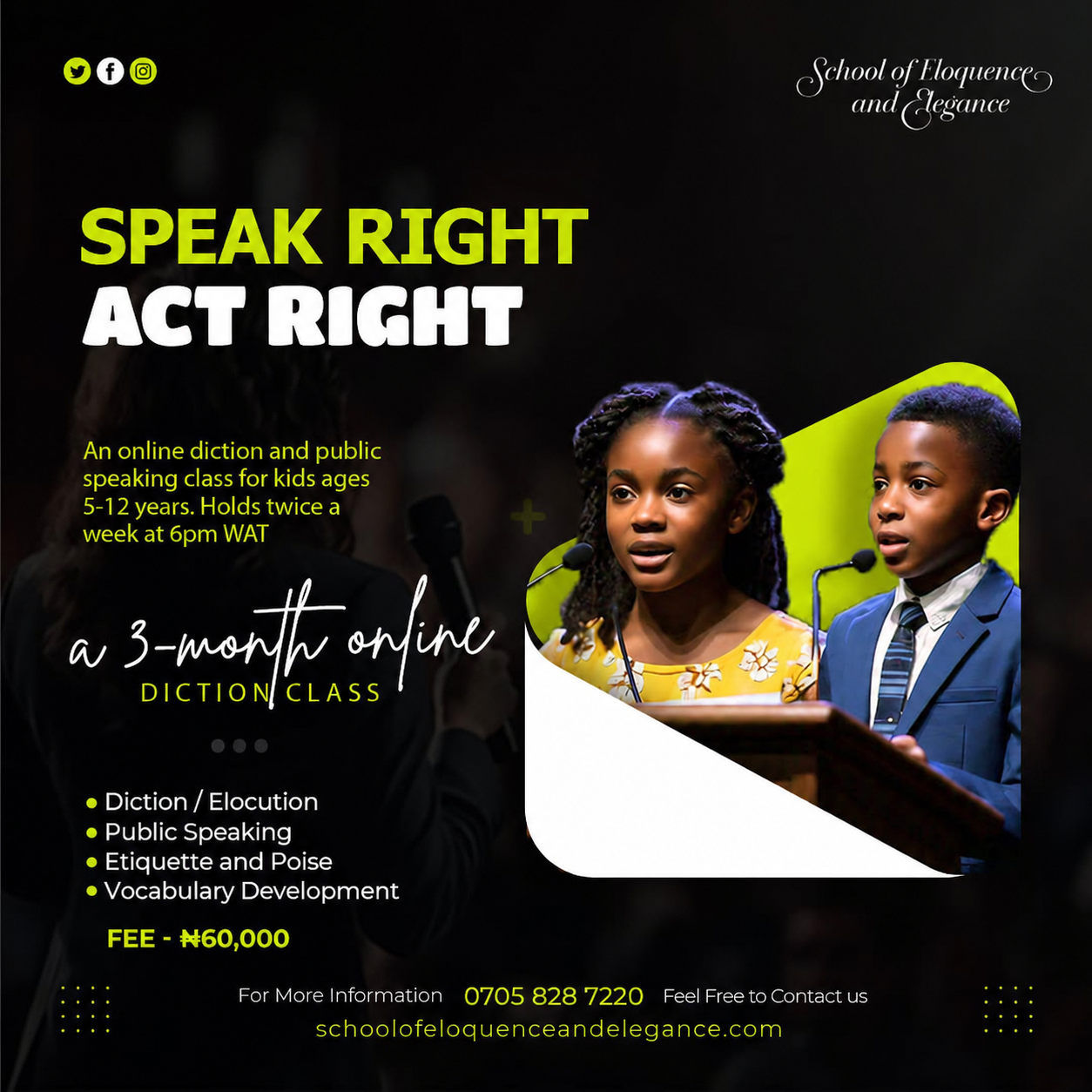 Speak Right Act Right Kids