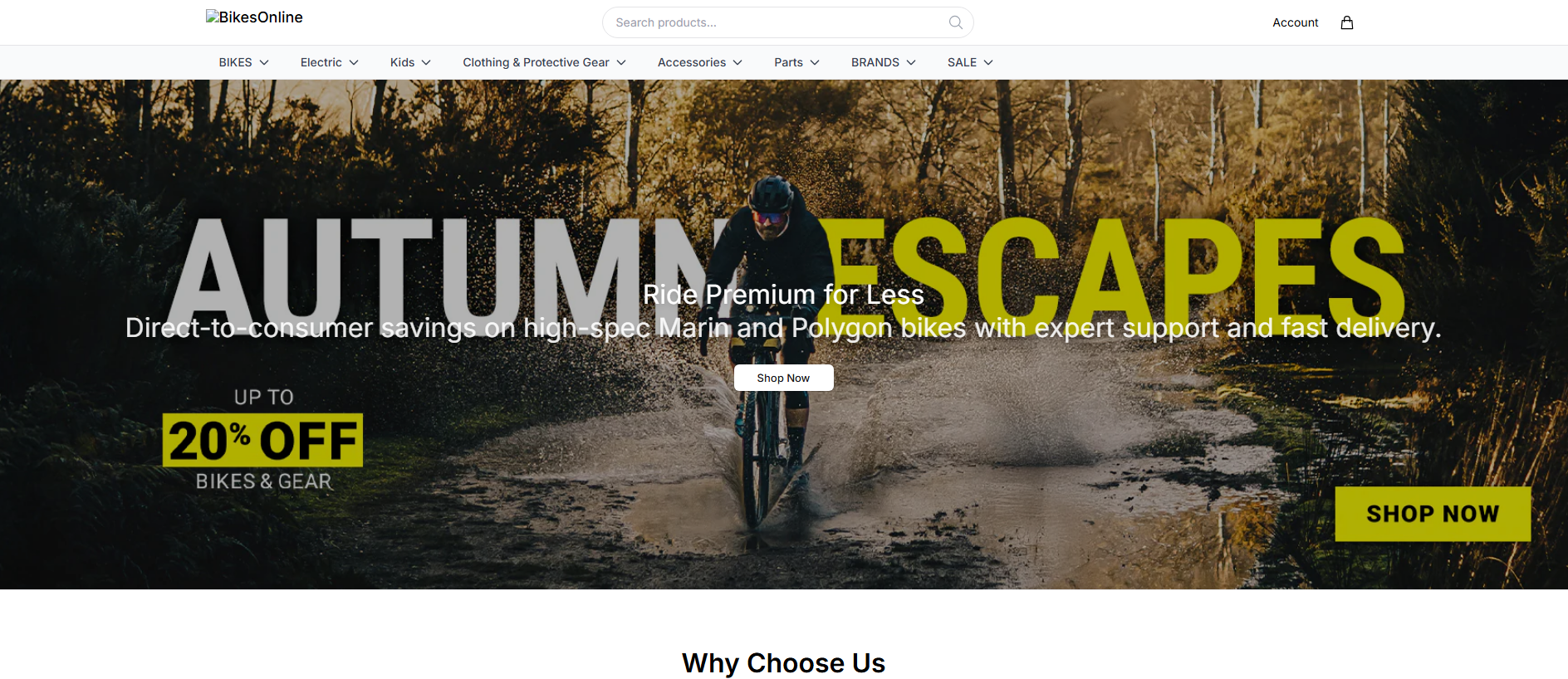 Primary capture · bikesonlineclub.shop