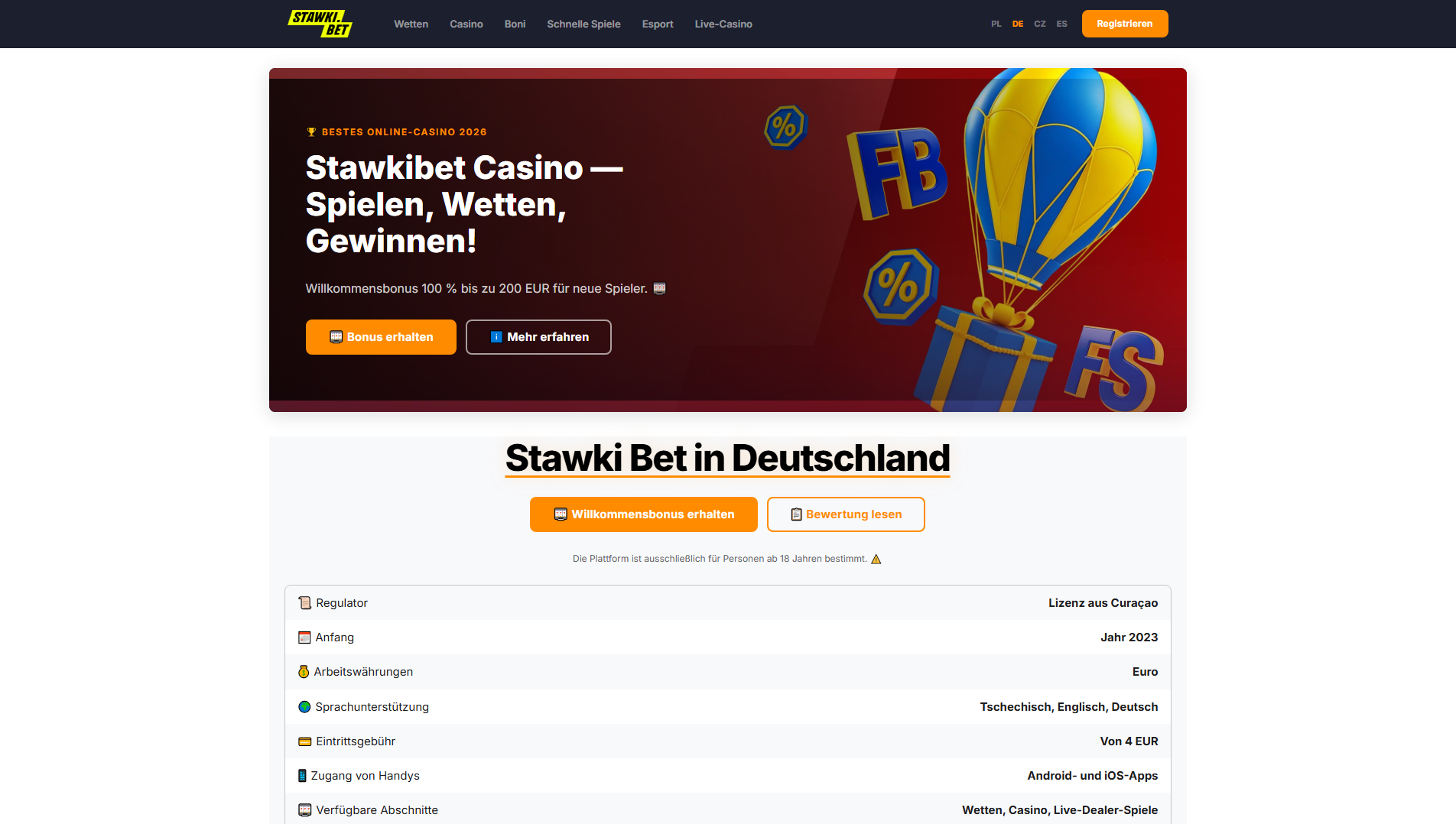 Stored capture of stawki-bets.de