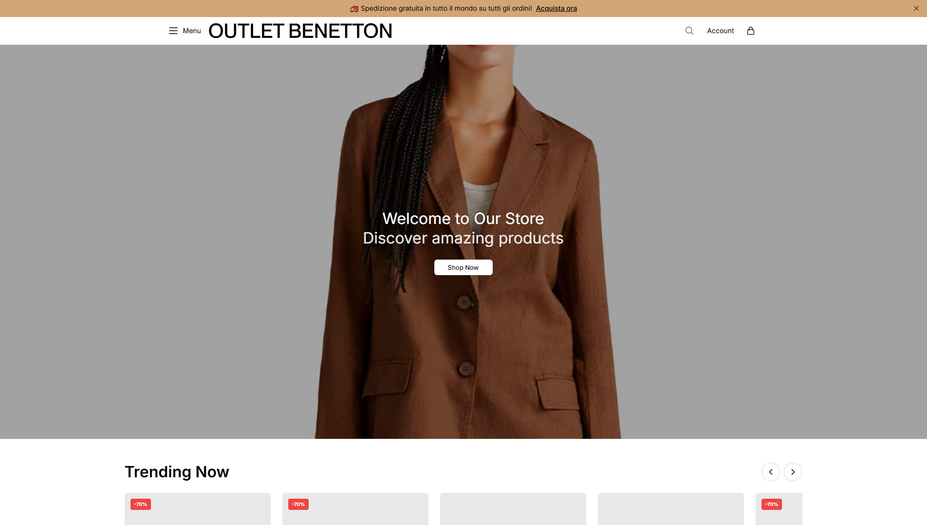 Stored capture of benettonco.shop