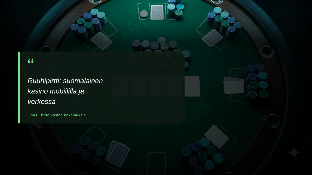 Ruuhipirtti: suomalainen kasino mobiililla ja verkossa