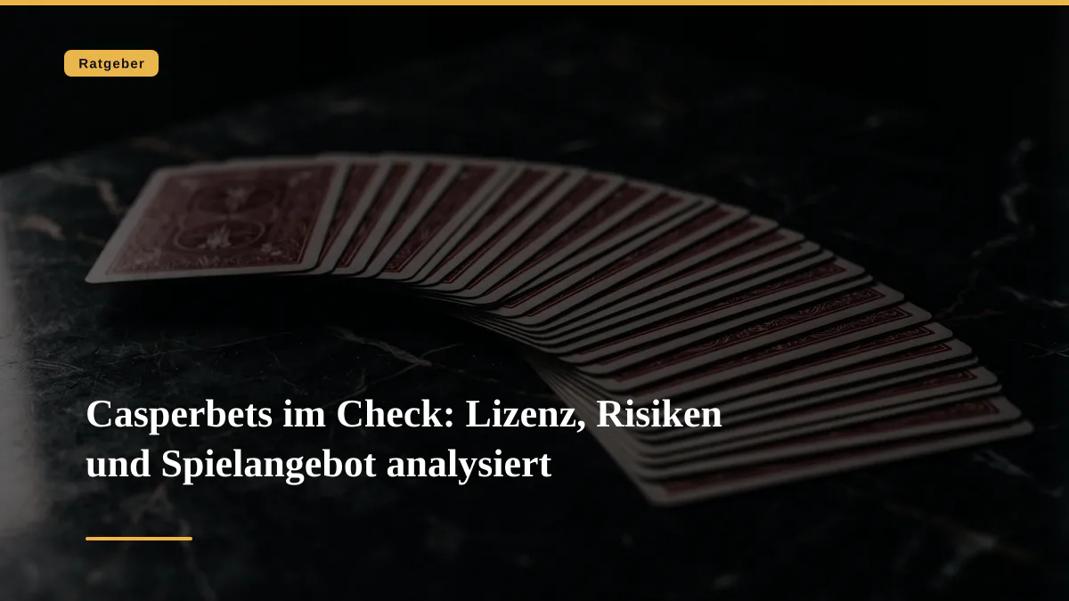 Casperbets im Check: Lizenz, Risiken und Spielangebot analysiert