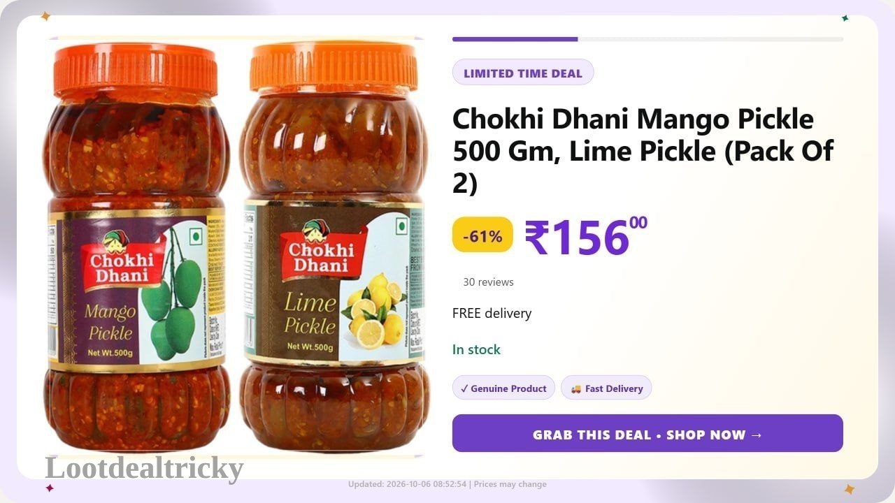 Mango Pickle 500g – Just ₹156 | Lowest Price Deal