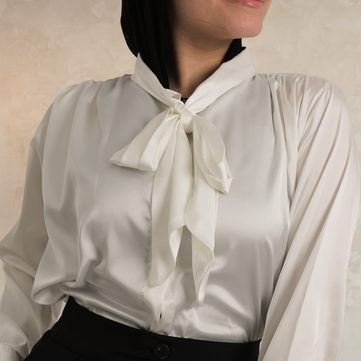 Presence  White Bow Blouse