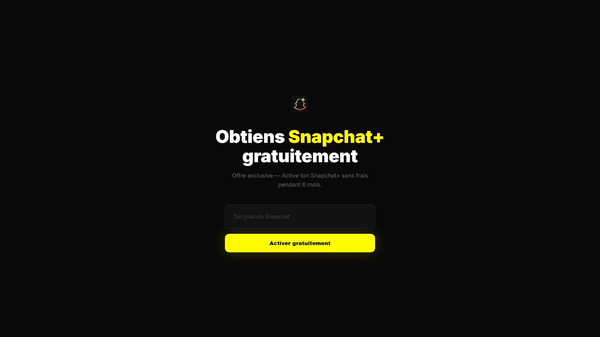 Stored capture of snapchat-plus.com