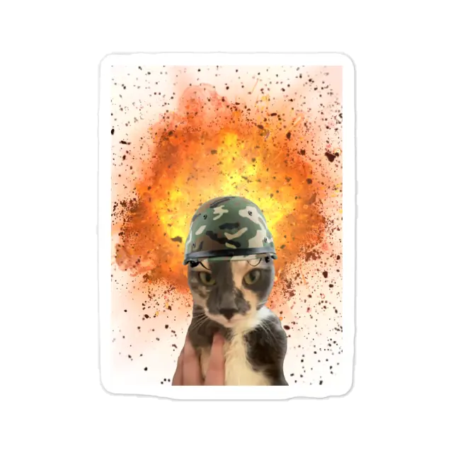 Kitty Explosion Sticker