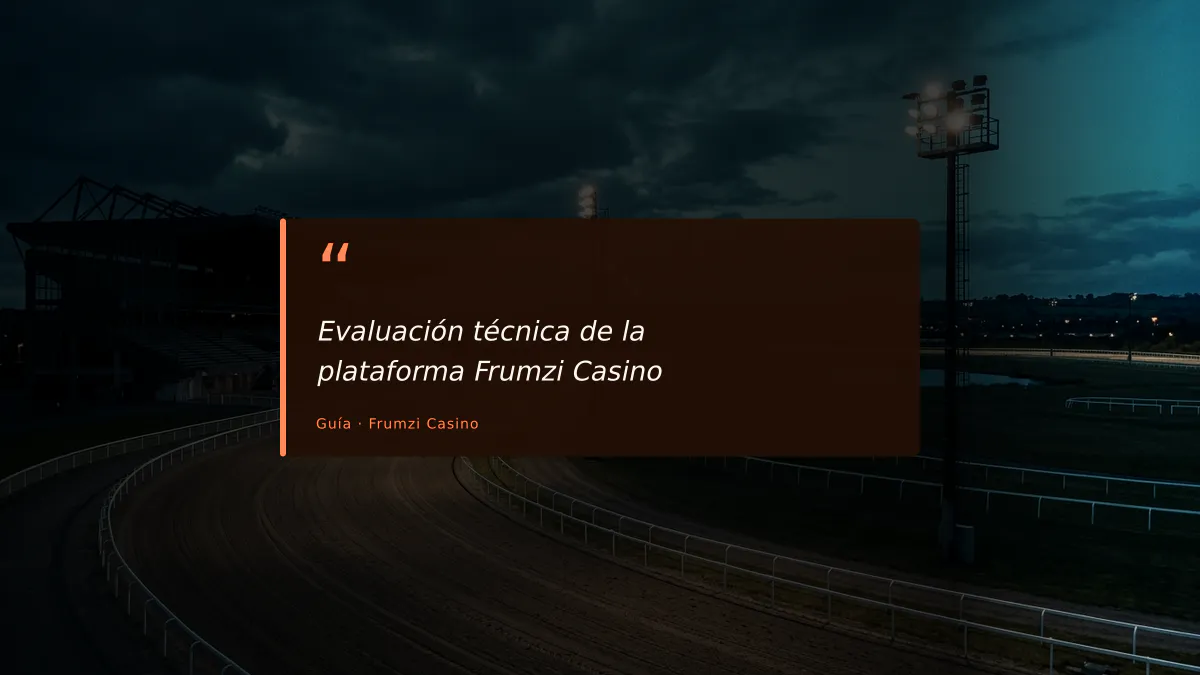 Evaluación técnica de la plataforma Frumzi Casino