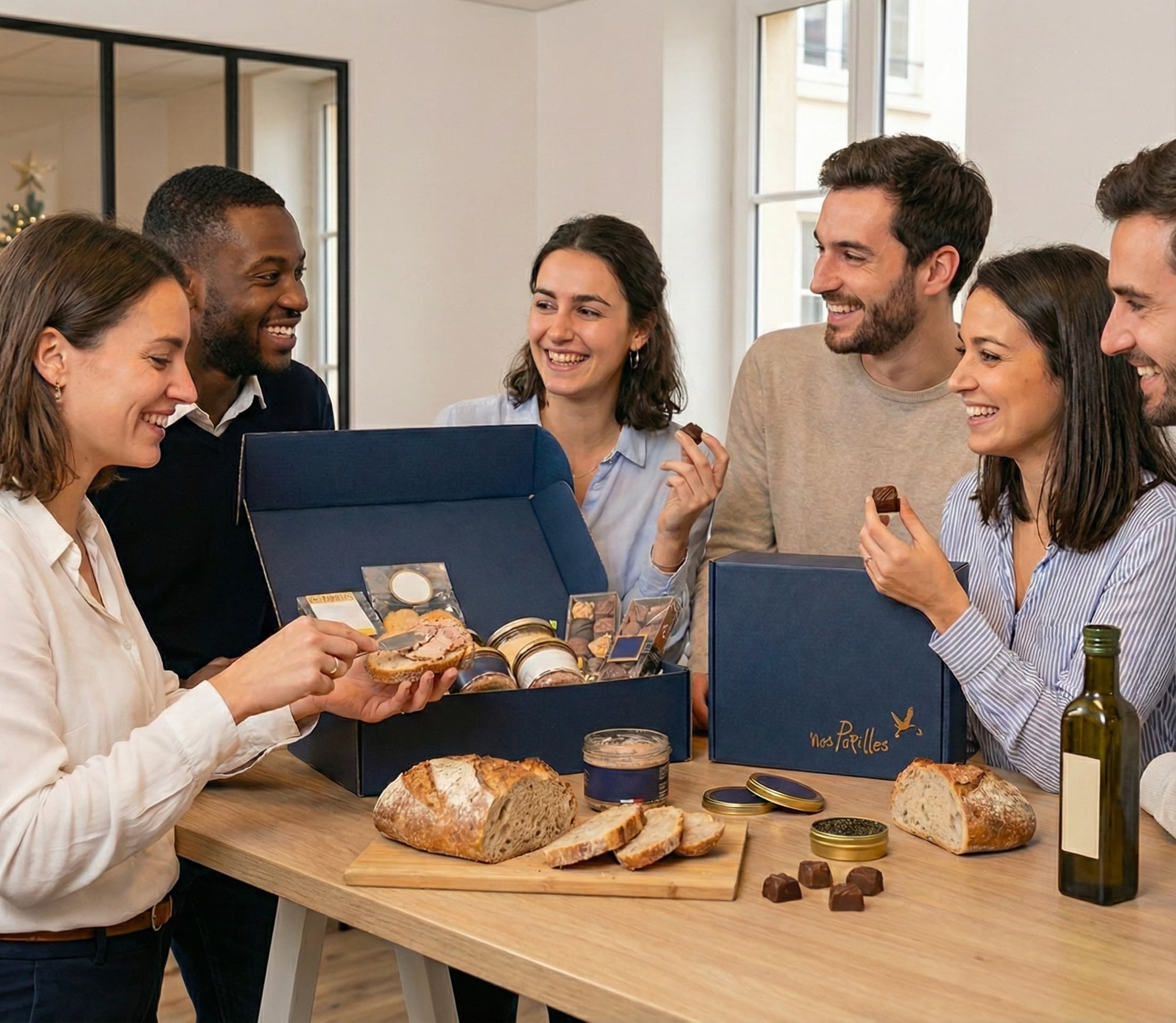 Offrez un coffret gourmet Nos Papilles, une immersion dans les saveurs françaises, parfait pour vos cadeaux d'entreprise