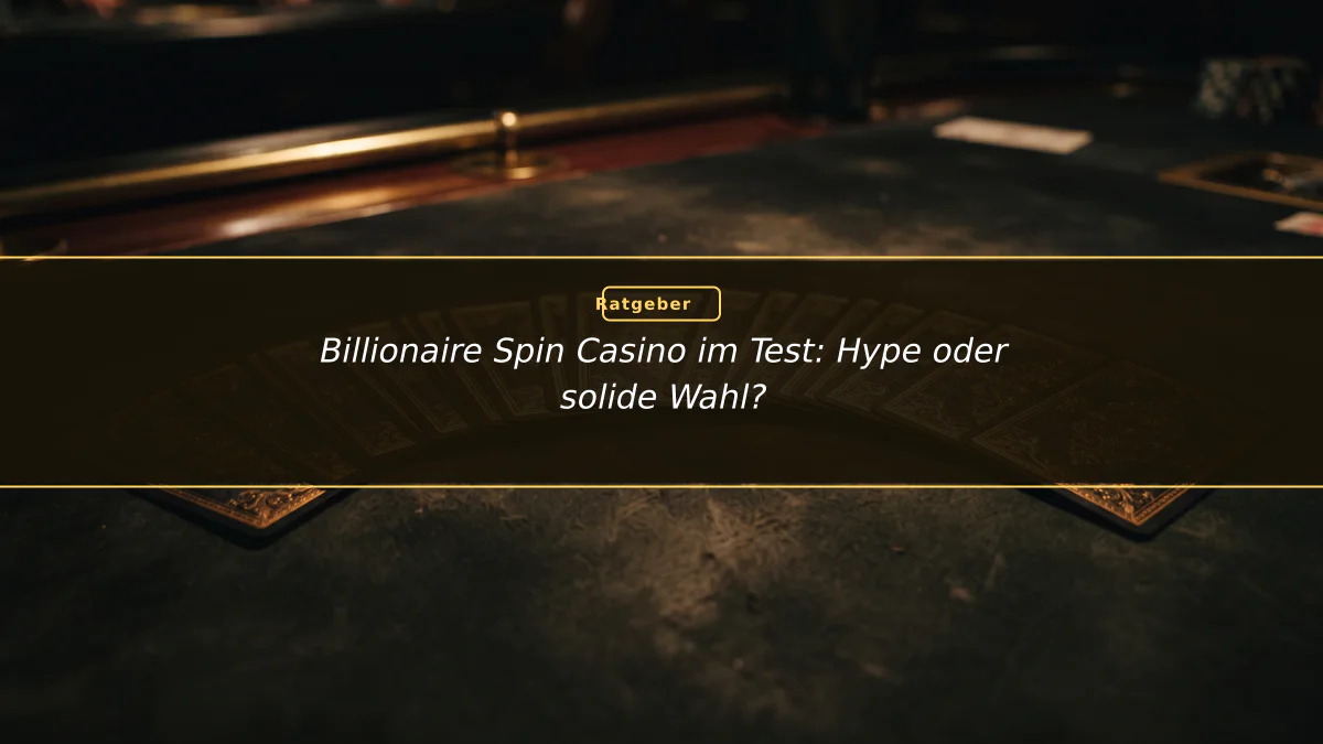 Billionaire Spin Casino im Test: Hype oder solide Wahl?